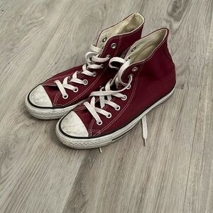 Burgundy Women’s High top converse